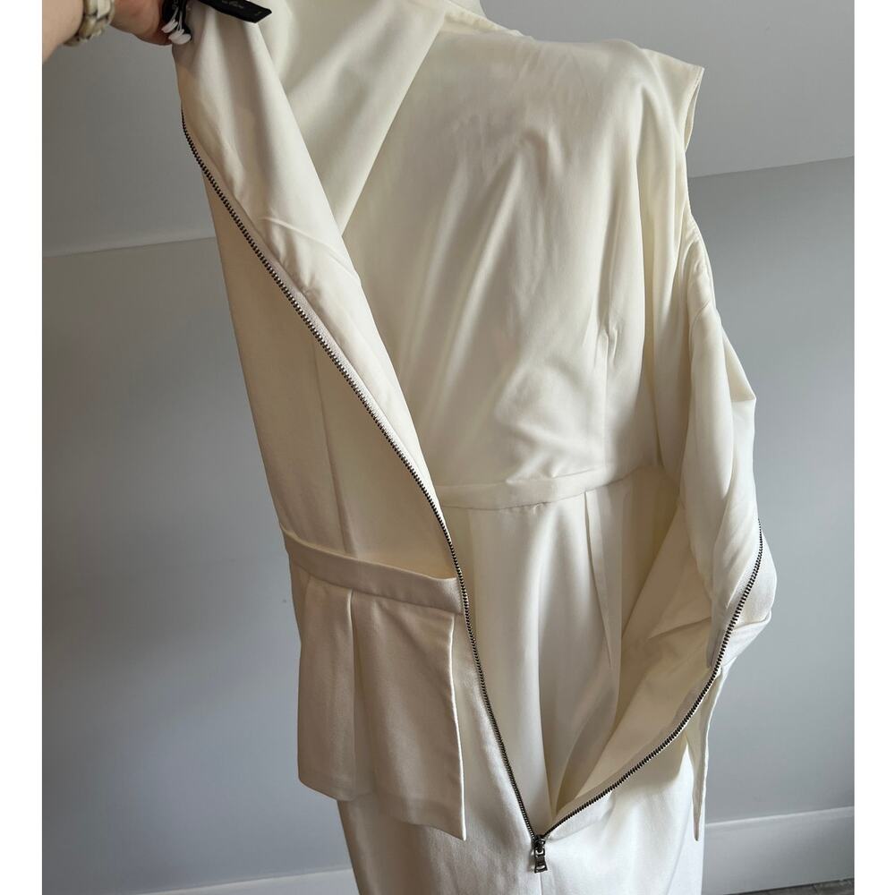 BCBG Cocktail dress peplum bodycon summer wedding cream 4 - Picture 7 of 8